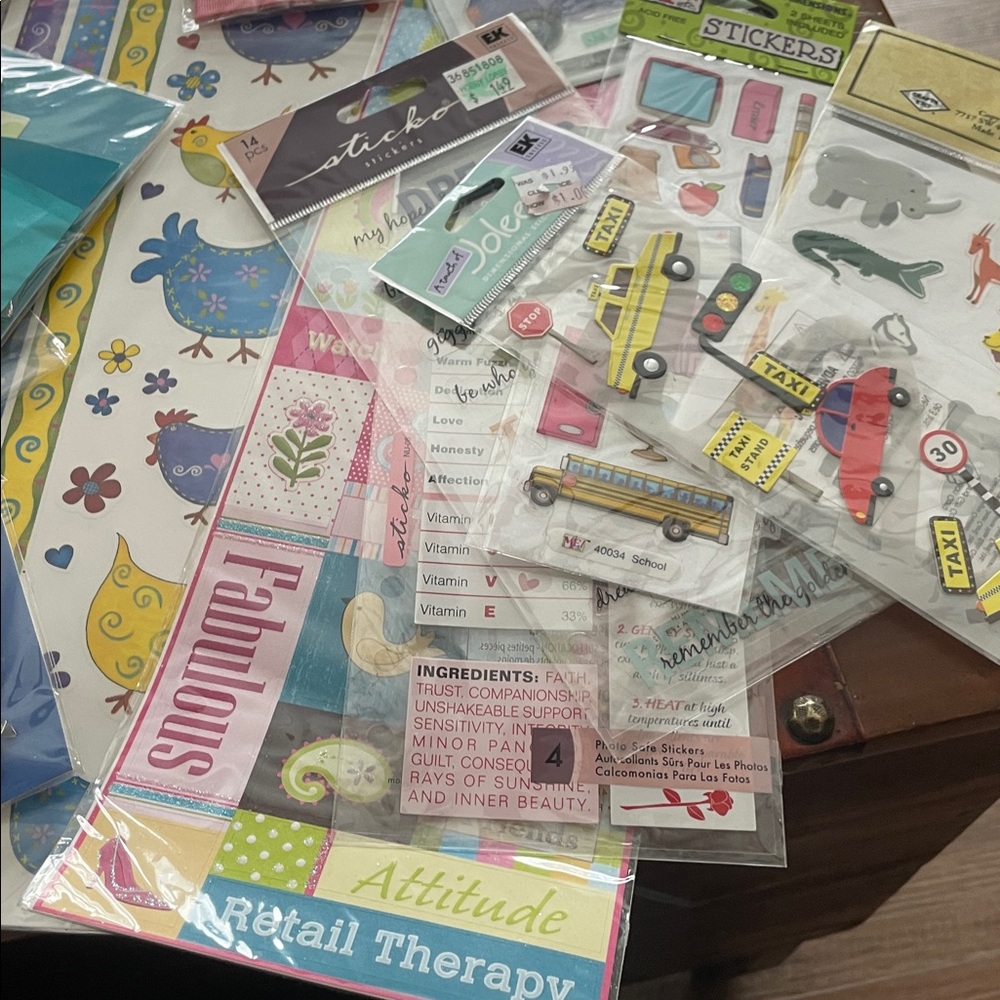 Colorful Assorted Sticker scrapbook bundle - Picture 4 of 4
